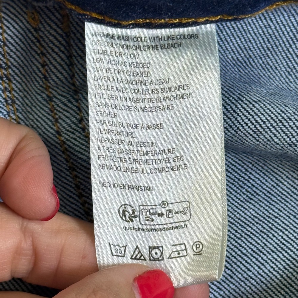 Maeve The Colette Wide Leg Jeans Women 30 Blue Excellent High Rise Patch Pocket - Picture 6 of 8